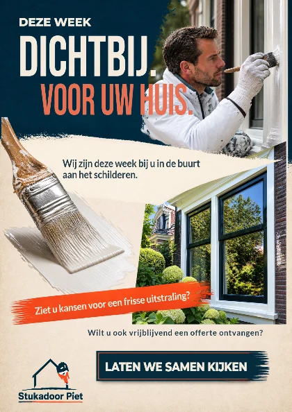 Stukadoor Piet · voorbeeld 2 — voorkant
